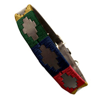 GREEN, BLUE AND RED - Polo Dog Collar