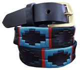 LOBOS - Children's Polo Belt CARLOS DIAZ Boys Girls Kids Childrens Premium Unisex Brown Leather Embroidered Designer Gaucho Polo Belt