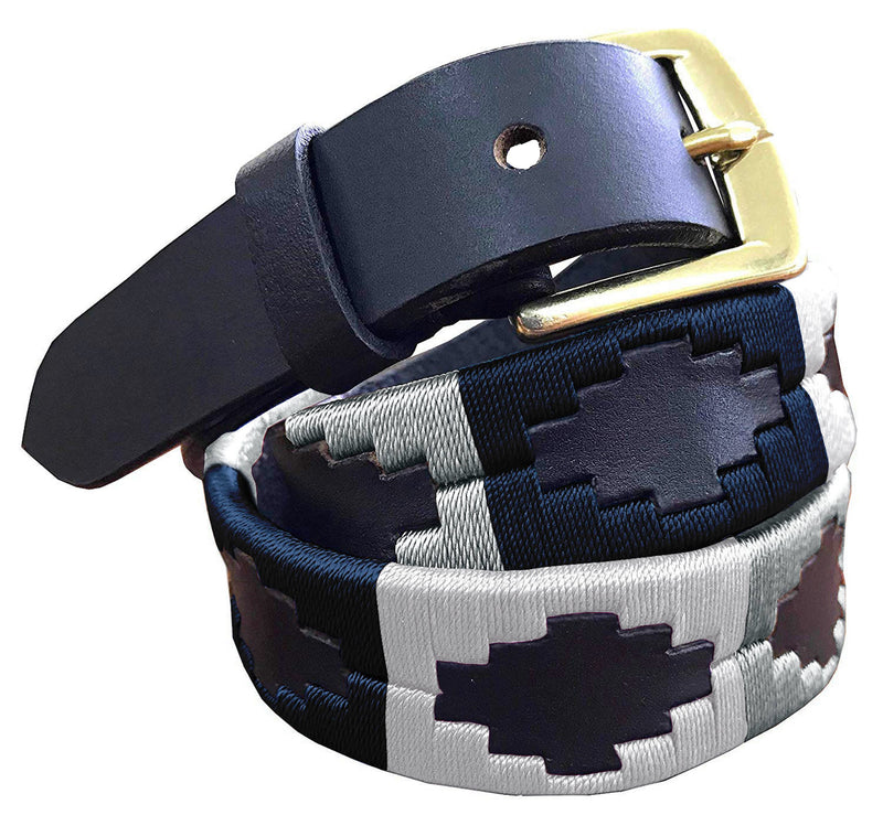 TUCUMÁN - Children's Polo Belt CARLOS DIAZ Boys Girls Kids Childrens Premium Unisex Brown Leather Embroidered Designer Gaucho Polo Belt