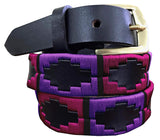 TOSTADO - Children's Polo Belt CARLOS DIAZ Boys Girls Kids Childrens Premium Unisex Brown Leather Embroidered Designer Gaucho Polo Belt